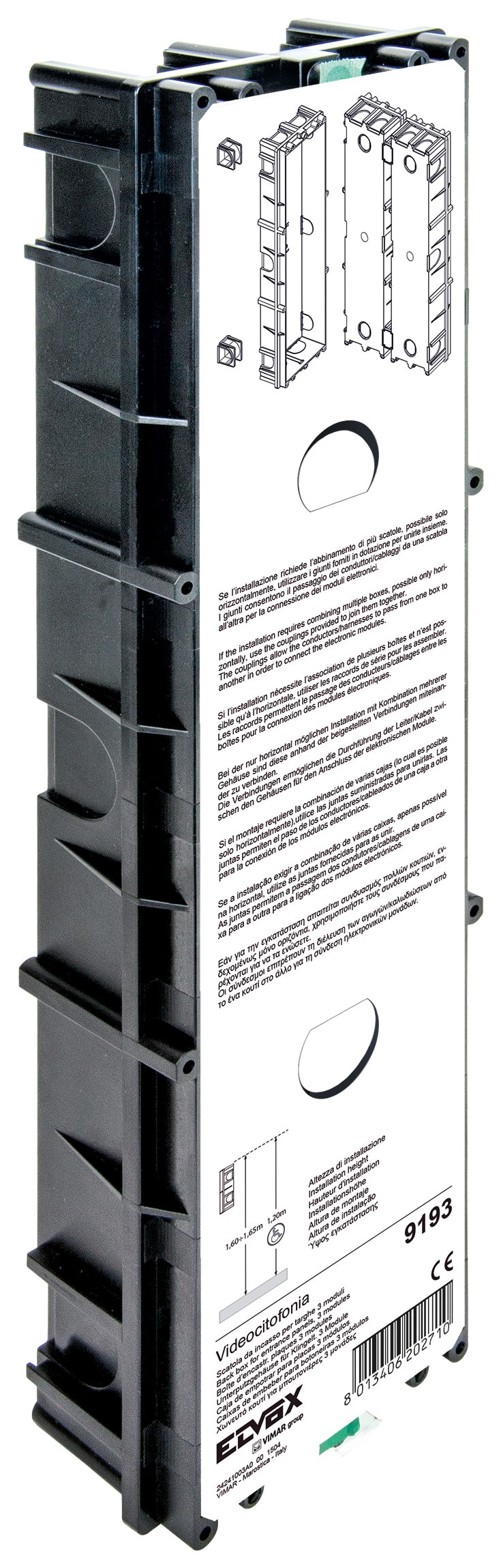 VIMAR SPA VIW9193 SCATOLA DA INCASSO PER TARGHE 3 MODULI
