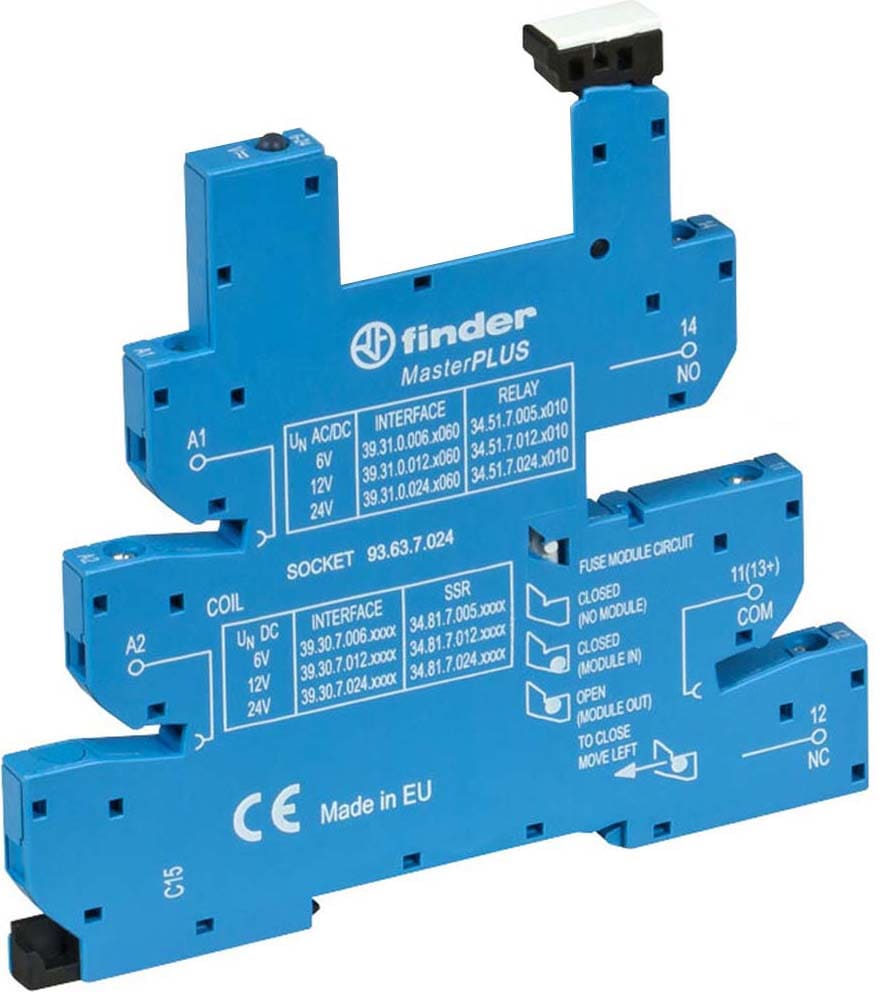 FINDER SPA FIN93637024 ZOCCOLO CON MORSETTI A BUSSOLA 1P S.34