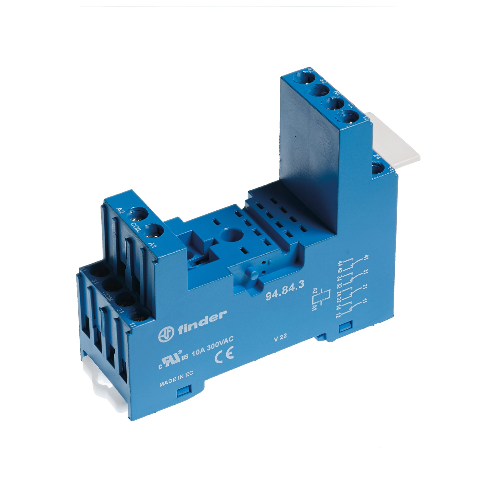 FINDER SPA FIN948420SPA ZOC.CON MORSETTI A BUSSOLA 4P NERO S.55/