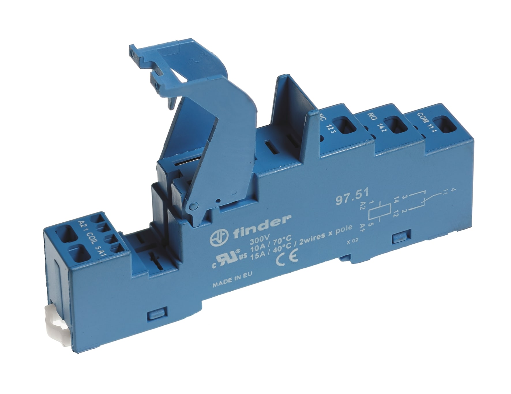 FINDER SPA FIN9752SMA ZOCCOLO CON MORSETTI A MOLLA 2P S.46