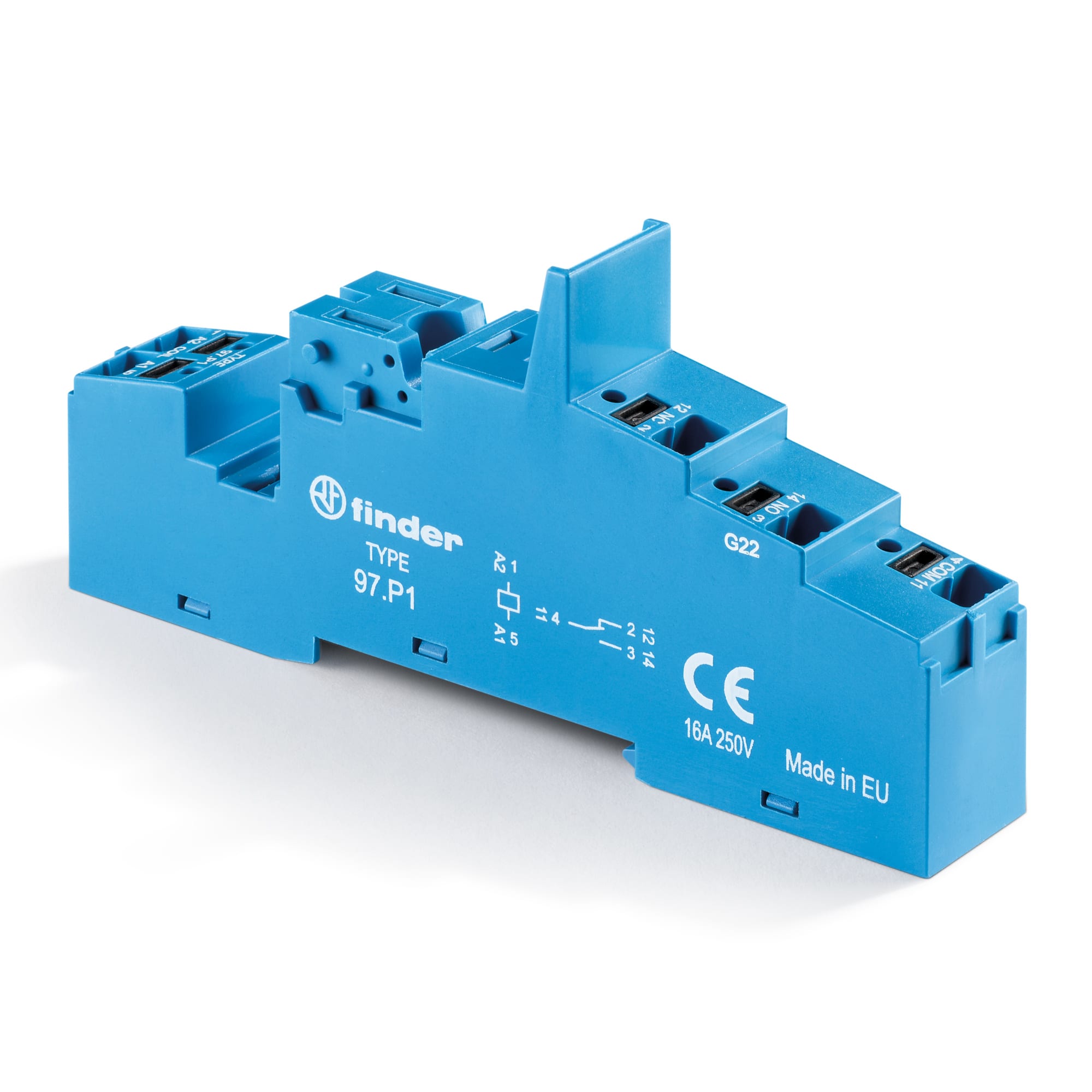 FINDER SPA FIN97P17SMA ZOCCOLO CON MORSETTI PUSH-IN 1P AP.FER.S
