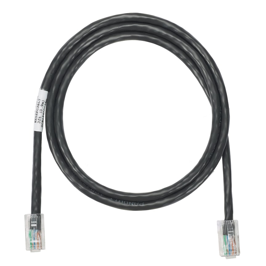 PANDUIT - PANNK5EPC3MBLY NK COPPER PATCH CORD, CATEGORY 5E, BLACK