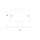 LINEA LIGHT (ILED) - ILD98907 KIT TAPPI IN ALLUMINIO 2PZ.BIANCHI