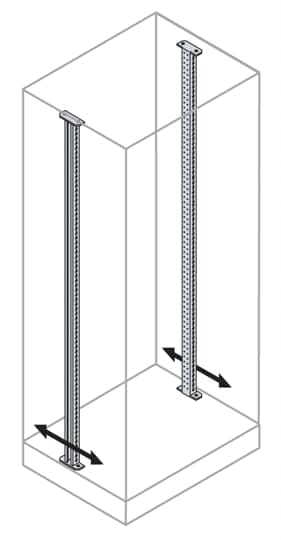 ABB SPA ABBEM2204 N.2 MONT.XREG.IN PROF. RACK FIS.H=2200MM