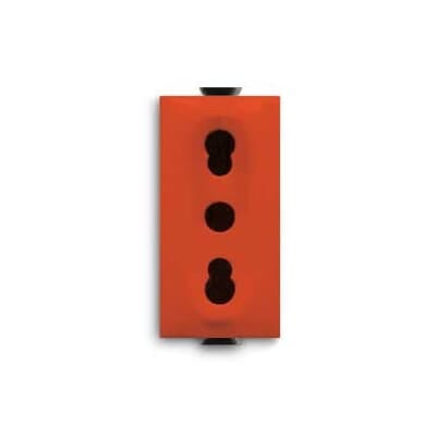 ABB SPA ABB2CSK1104CH PRESA BIVALENTE 2P+T, 10/16A, ROSSA