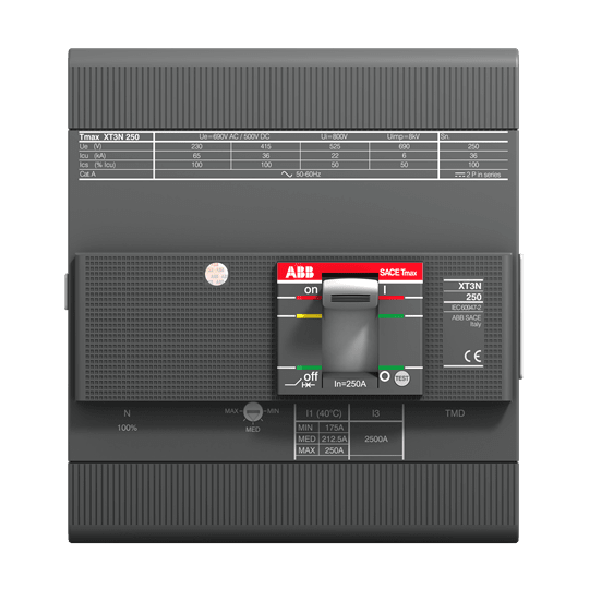 ABB SPA ABB1SDA069103R1 XT3N 250 TMD 200-2000 4P F F X GEN.MACCH
