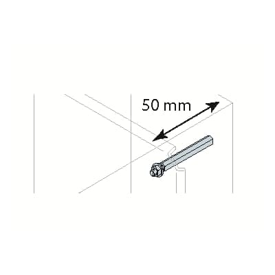 ABB SPA ABBAA8050 N.12 DISTANZIALI PIASTRA LUNGHEZZA 50