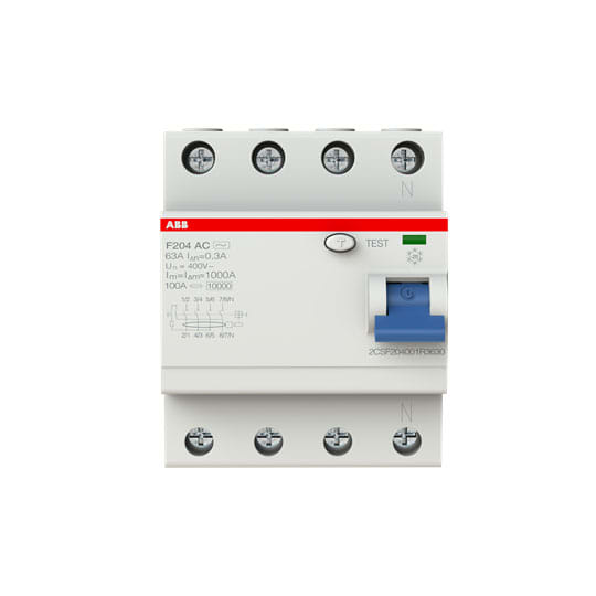 ABB SPA ABBF427820 F204 AC 63A 300MA INTERR.DIFFERENZ. PURO