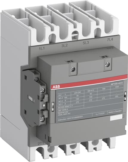 ABB SPA ABBAF190401114 AF190-40-11-14 CONT 4P 275A 250-500VCA/D