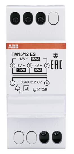 ABB SPA - ABBTM1512ES TM15 ES 4-8-12V TRASFORMATORE 15 VA