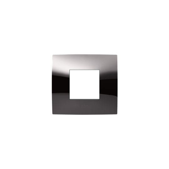 ABB SPA ABB2CSK0217CH PLACCA 2 MOD. METAL BLACK LUCIDO
