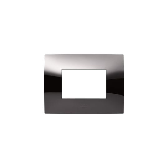 ABB SPA ABB2CSK0317CH PLACCA 3 MOD. METAL BLACK LUCIDO