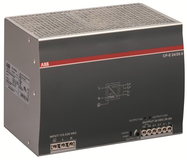 ABB SPA ABBET 668 2 CP-E 24/20.0 IN:115/230VAC OUT:24VDC/20A