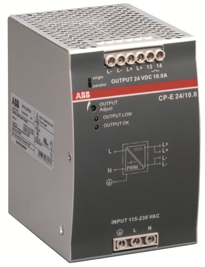 ABB SPA ABBET 667 4 CP-E 24/10.0 IN:115/230VAC OUT:24VDC/10A