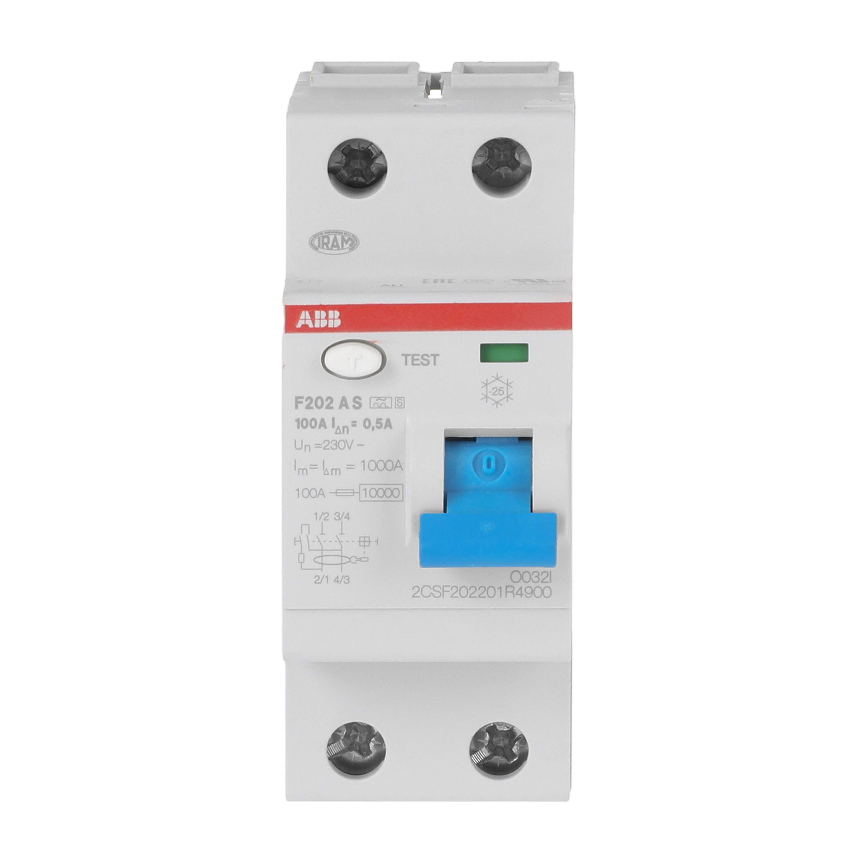 ABB SPA ABBF429162 F202 A S-100/0,5 DIFFER.PURI BIPOLARI F2