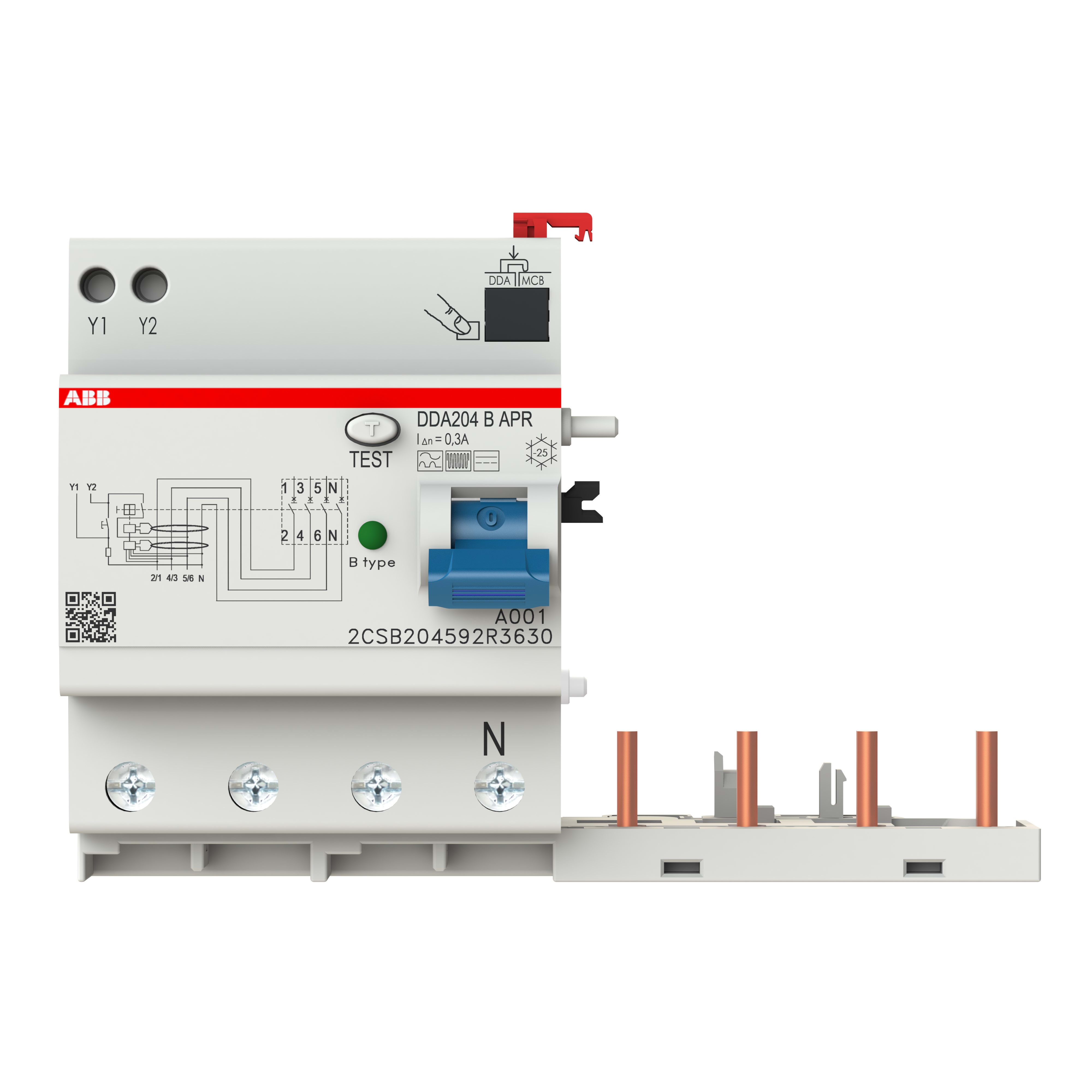 ABB SPA ABBB273292 DDA204 B APR 63A 300MA BLOCCO DIFF. 4P