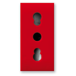 AVE AVE442006/15TSR PRESA BIPASSO 2P+T ROSSA S44 1M