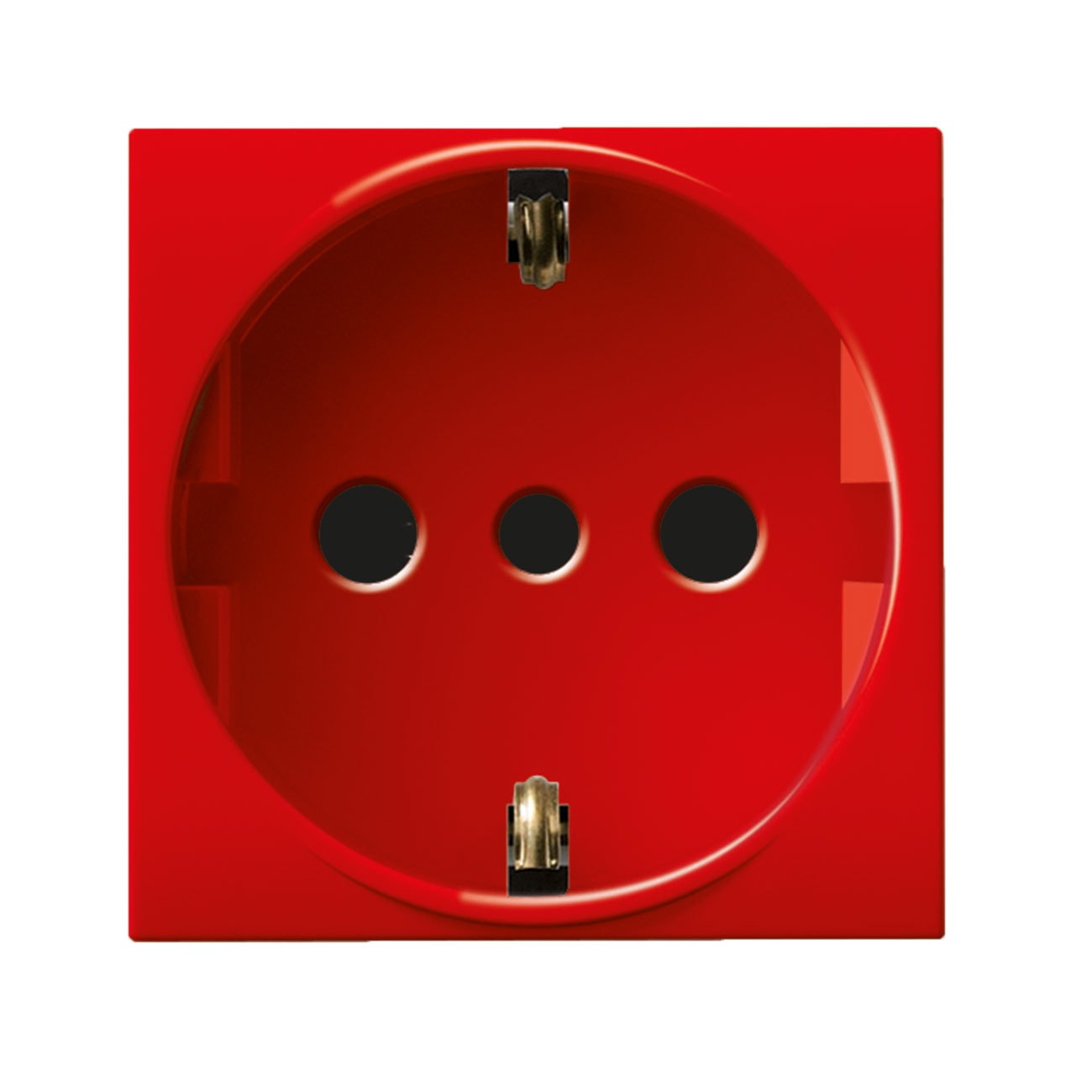 AVE - AVE442090TSR PRESA SCHUKO 2P+T 16A ROSSA S44 2M