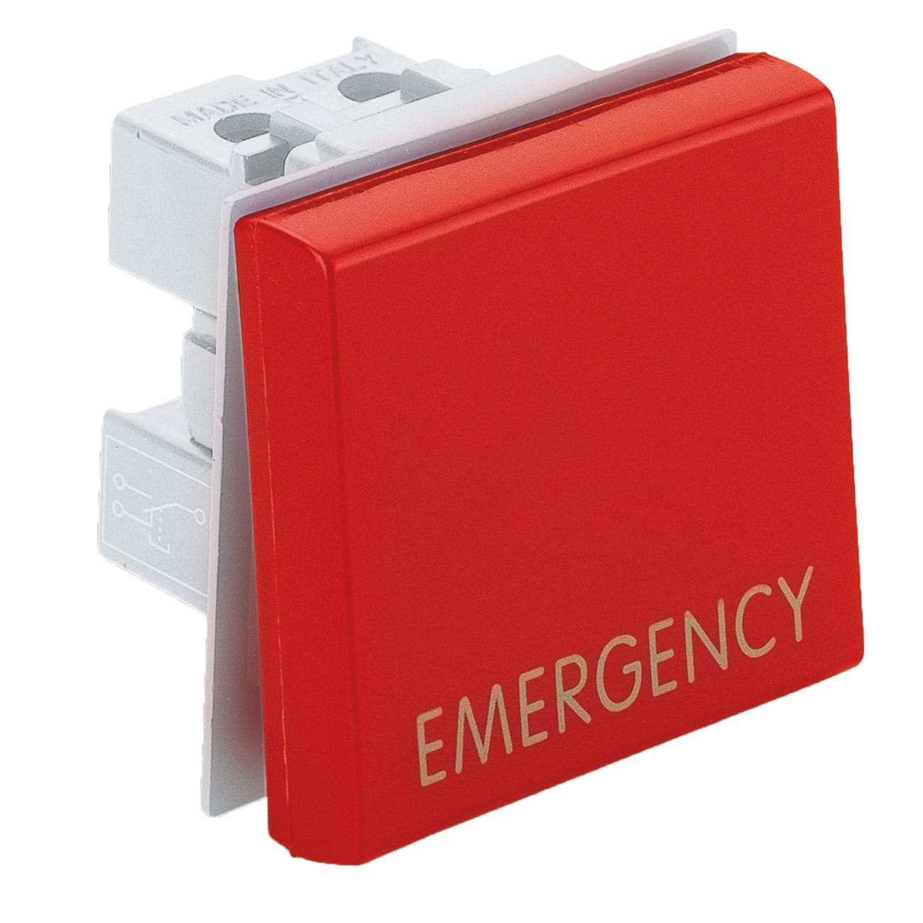 AVE AVE45105R PULSANTE NA+NC TASTO LARGO ROSSO