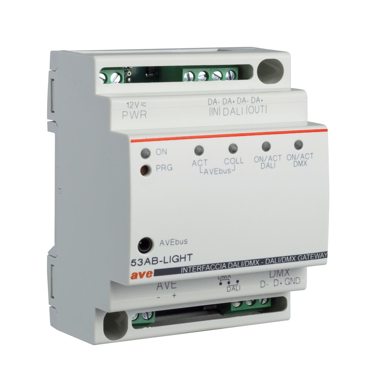 AVE - AVE53AB-LIGHT INTERFACCIA AVEBUS - DALI/DMX 4 DIN