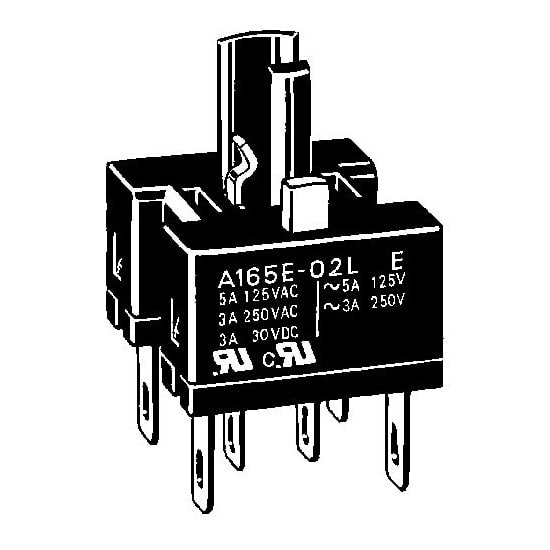 OMRON OMRA165E02 PULS.16,A165E,CONTATTI DPST-NC,NON LUMIN