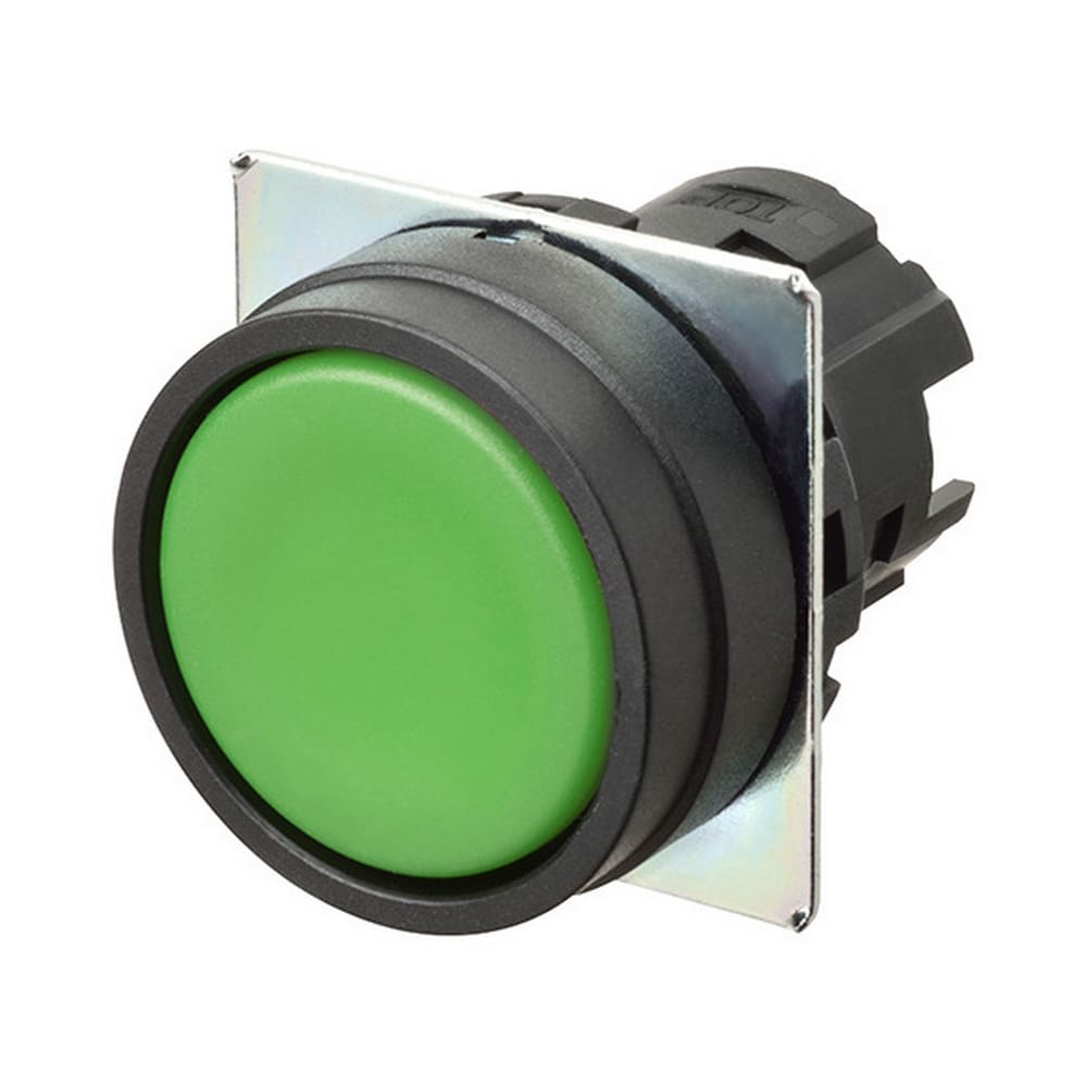 OMRON - OMRA22NZBNMNGA PULSANTE- PIATTO,MOMENTANEO, VERDE OPACO
