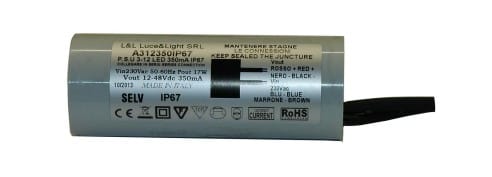 L&L LUCE E LIGHT - L&LA312350IP67 ALIM 5-12 LED 350MA VIN240 120X45X30