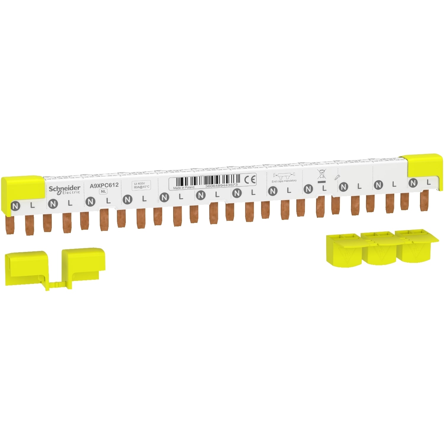 SCHNEIDER ELECTRIC SNRA9XPC612 PETTINE IC40 1P+N 12 MODULI