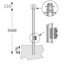 ARCLUCE SPA - ACL1097016X-21 PALO CIL. D76 3,5m C/RID.60x110 C/FIN.