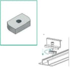 ALUSISTEMI - ALUATL002.AL.M8 BLOCCHETTO ECCENTRICO M8 - IN ALLUMINIO