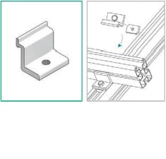 ALUSISTEMI - ALUATL055.02 MORSETTO FERMALONGHERONE IN ALLUMINIO 45