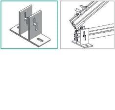 ALUSISTEMI - ALUATL008 ELEMENTO DI ANCORAGGIO SU PIANO (IN ALLU