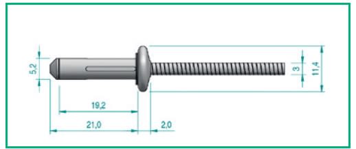 ALUSISTEMI - ALUATL058 RIVETTO A FIORE IN ALLUMINIO - CON GUARN