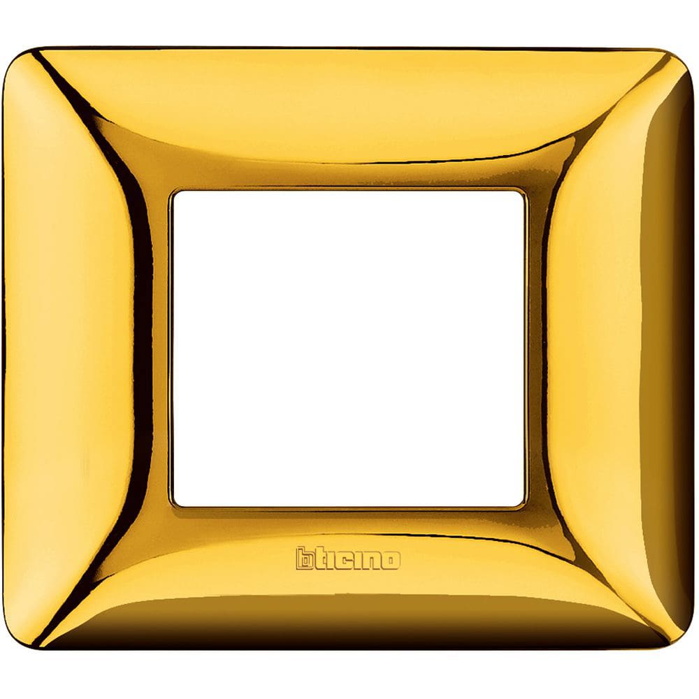 BTICINO BTIAM4802GOR MATIX - PLACCA 2P ORO LUCIDO