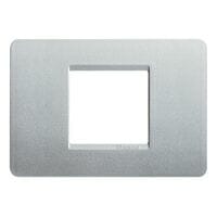 BTICINO S.P.A. - BTIAM4819MSL MATIX - PLACCA 2P CENTRATI SILVER