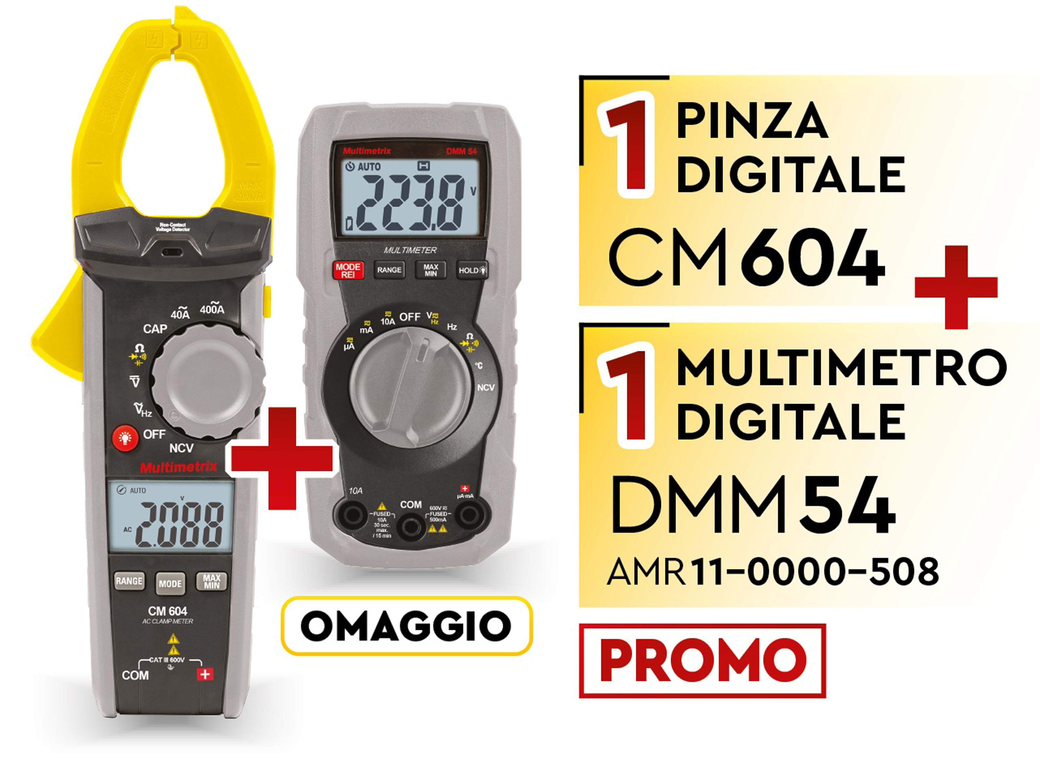 A.M.R.A. SPA - AMR11-0000-508 KIT 2X1 MULT. + PINZA DIGITALE CM603+DMM