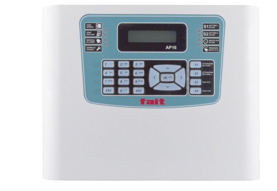 FAIT SRL - FITAP16 CENTRALE ALLARME 16 ZONE VIA RADIO+2 FIL