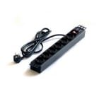 ATP SRL - APS408-002-30 CANALA 1U 8 PRESE CON LUMINOSO RAL9005