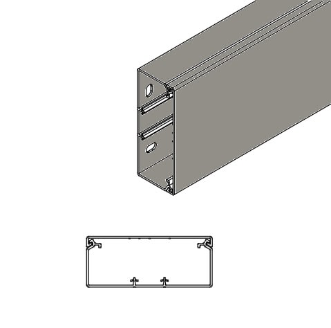 ARNOCANALI S.P.A - ARNK40100.1 CANALE DIVISIBILE 100X40/3 GRIGIO