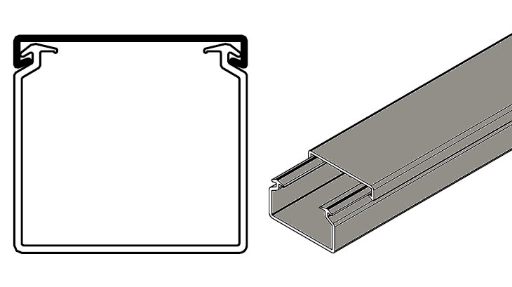 ARNOCANALI S.P.A - ARNK4040.1 MINICANALE 40X40 GRIGIO