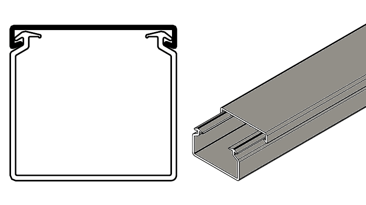 ARNOCANALI S.P.A - ARNK4040.1 MINICANALE 40X40 GRIGIO
