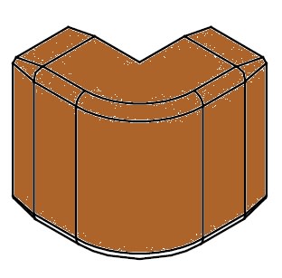 ARNOCANALI S.P.A - ARNKA1022.52 ANGOLO ESTERNO 21X10 LEGNO SCURO