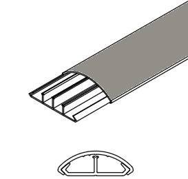 ARNOCANALI S.P.A - ARNKP1031.1 CANALE SOPRAPAVIMENTO 35X10 GRIGIO