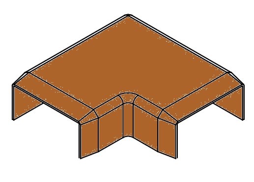 ARNOCANALI S.P.A - ARNKW1022.52 CURVA PIANA 21X10 LEGNO SCURO