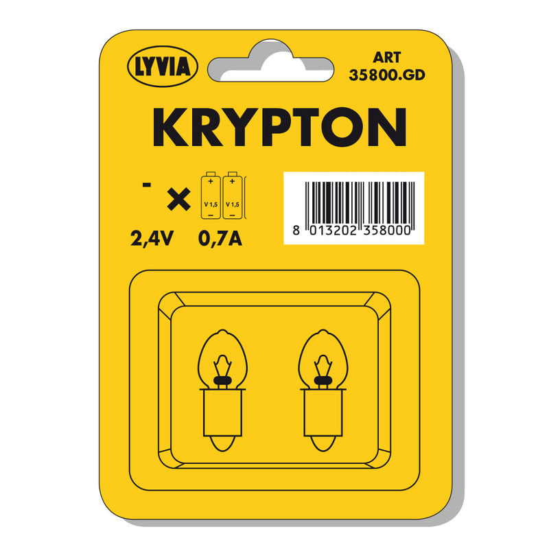 ARTELETA INTERNATION ART35800.GD BLISTER 2 LAMP.KRYPTON 2.4V
