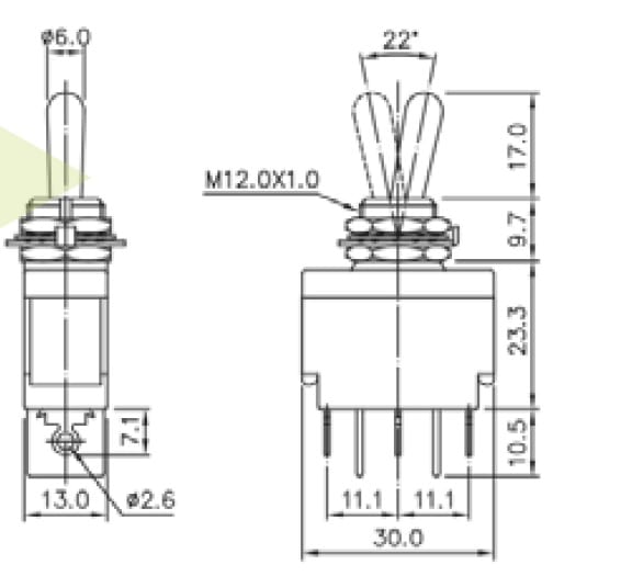 ASITA - ASI8012 DEVIATORE UNIPOLARE A LEVETTA 16A ON-OFF