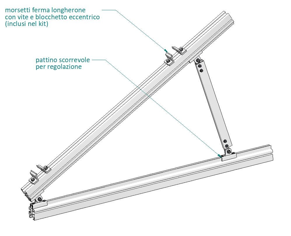 ALUSISTEMI - ALUATL001.4045 SUPPORTO TRIANGOLARE (IN ALLUMINIO) - TO