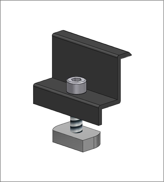 ALUSISTEMI - ALUATL004.8030-N MORSETTO FINALE FISS. PANN. - con vite +