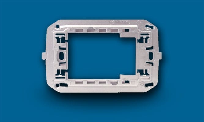 AERTECNICA S.P.A. - ATNNA691 SUPP.ADATT.PLACCA GEWISS GRIGIO MET.CHIA