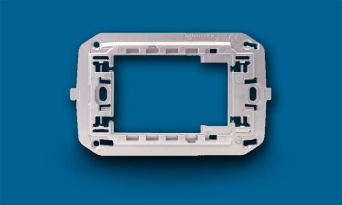 AERTECNICA S.P.A. - ATNNA691 SUPP.ADATT.PLACCA GEWISS GRIGIO MET.CHIA